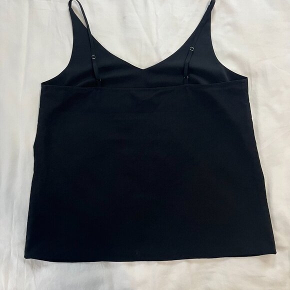 Banana Republic Solid Black Adjustable Strap Loose Fit Tank Top | Size M - Picture 4 of 6